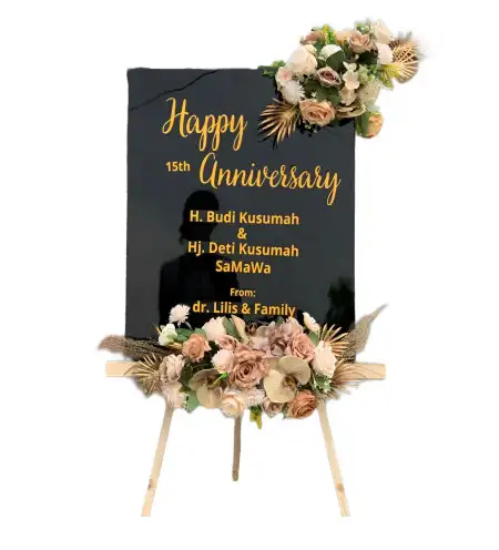 Papan Bunga Akrilik Paket Wedding Jakarta